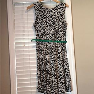 Black and white leopard print dress